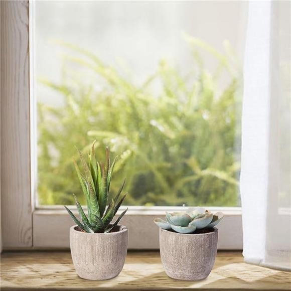 Fake Plants Artificial Succulent Plant Assorted Decorative Faux Succulent Potted - Picture 5 of 7